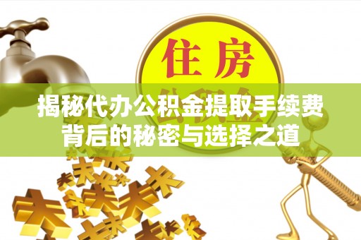 海港揭秘代办公积金提取手续费背后的秘密与选择之道