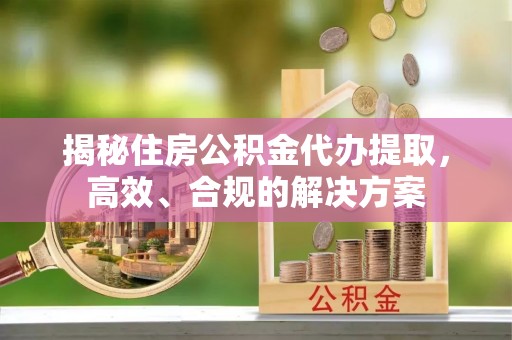 海港揭秘住房公积金代办提取，高效、合规的解决方案